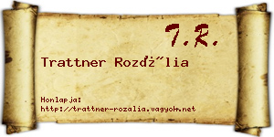 Trattner Rozália névjegykártya